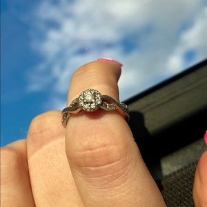 Sterling Silver ring with about 1/4 karat